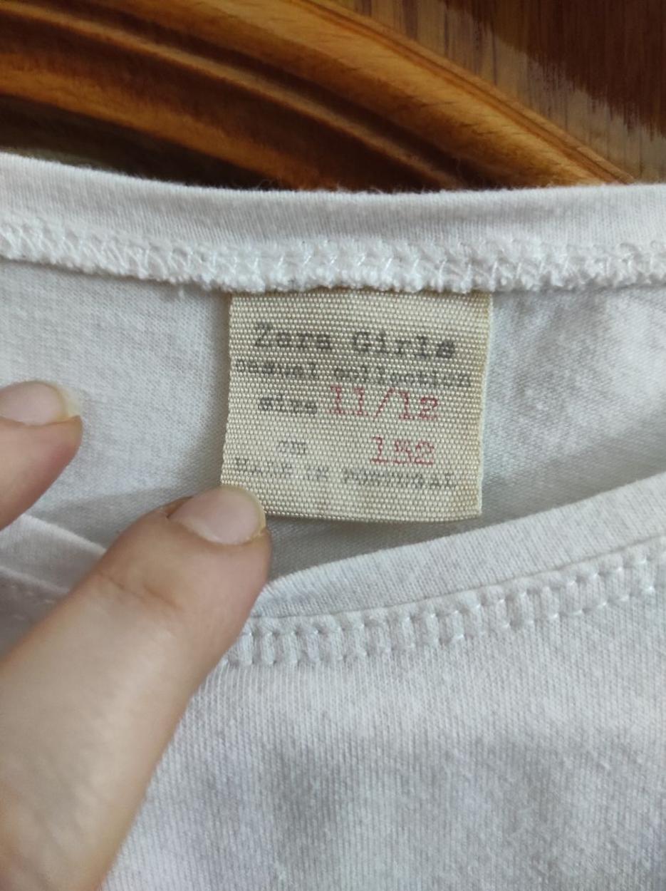 ZARA 12 Yaş Uzun Kol Kadife Yazılı Sweat