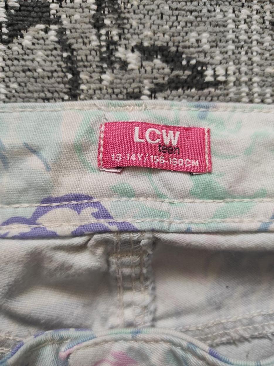 LCW Çiçekli Skinny 14 Yaş Çocuk Pantolon