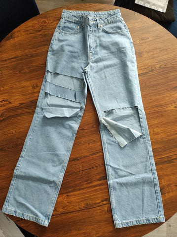 ASOS Yüksek Bel Bol Kesim Jean Denim