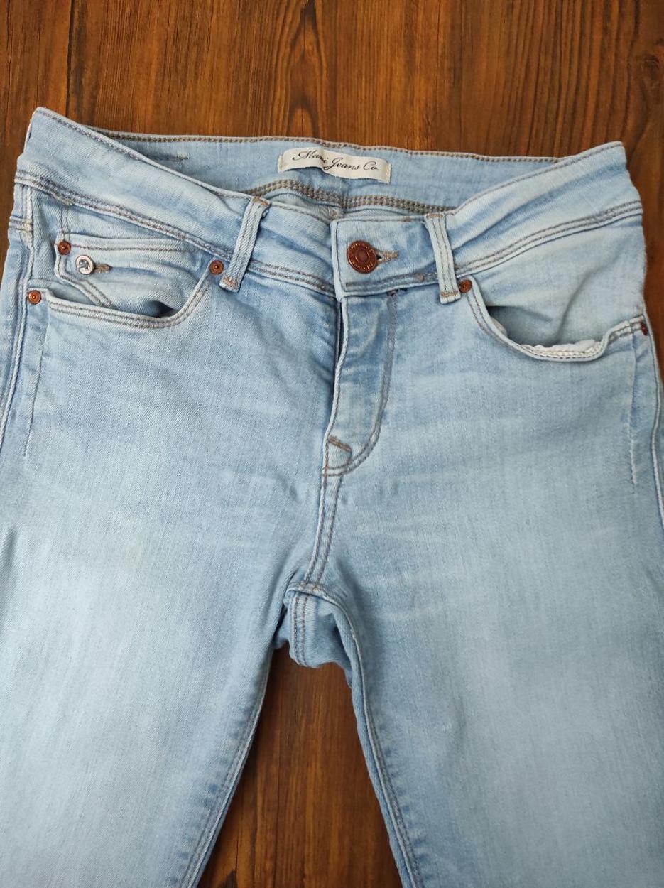 MAVİ Taşlamalı Fermuarlı Paça Jean Denim