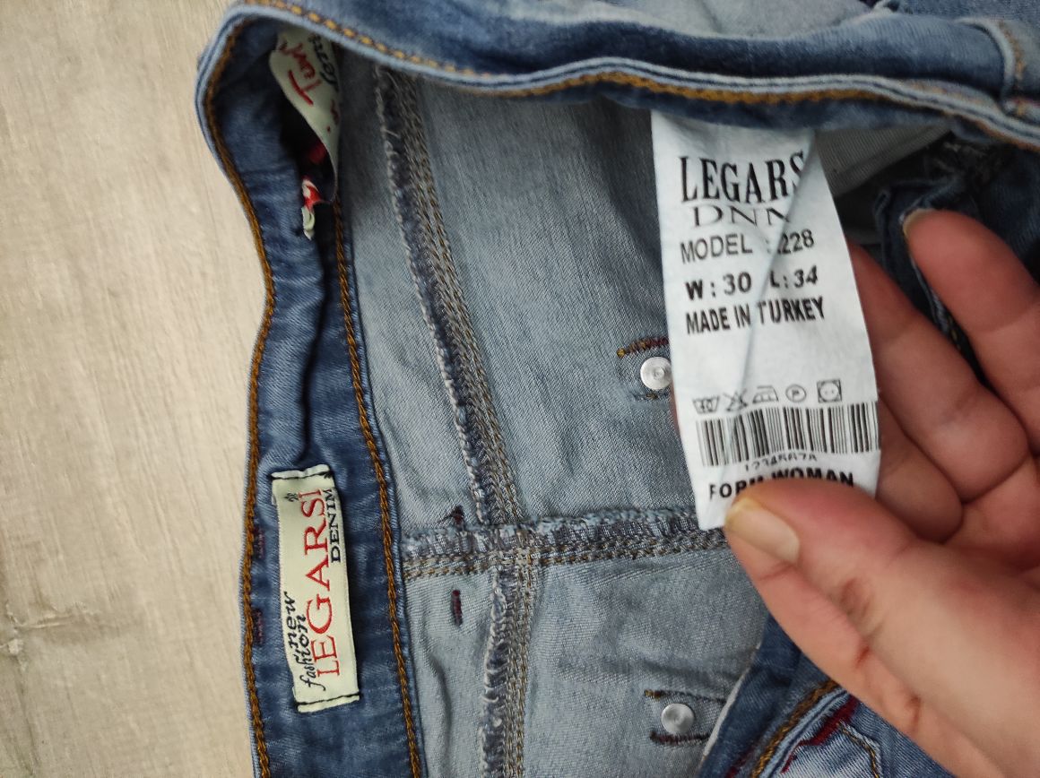 Düşük Bel Yırtıklı Kadın Jean Denim Kot