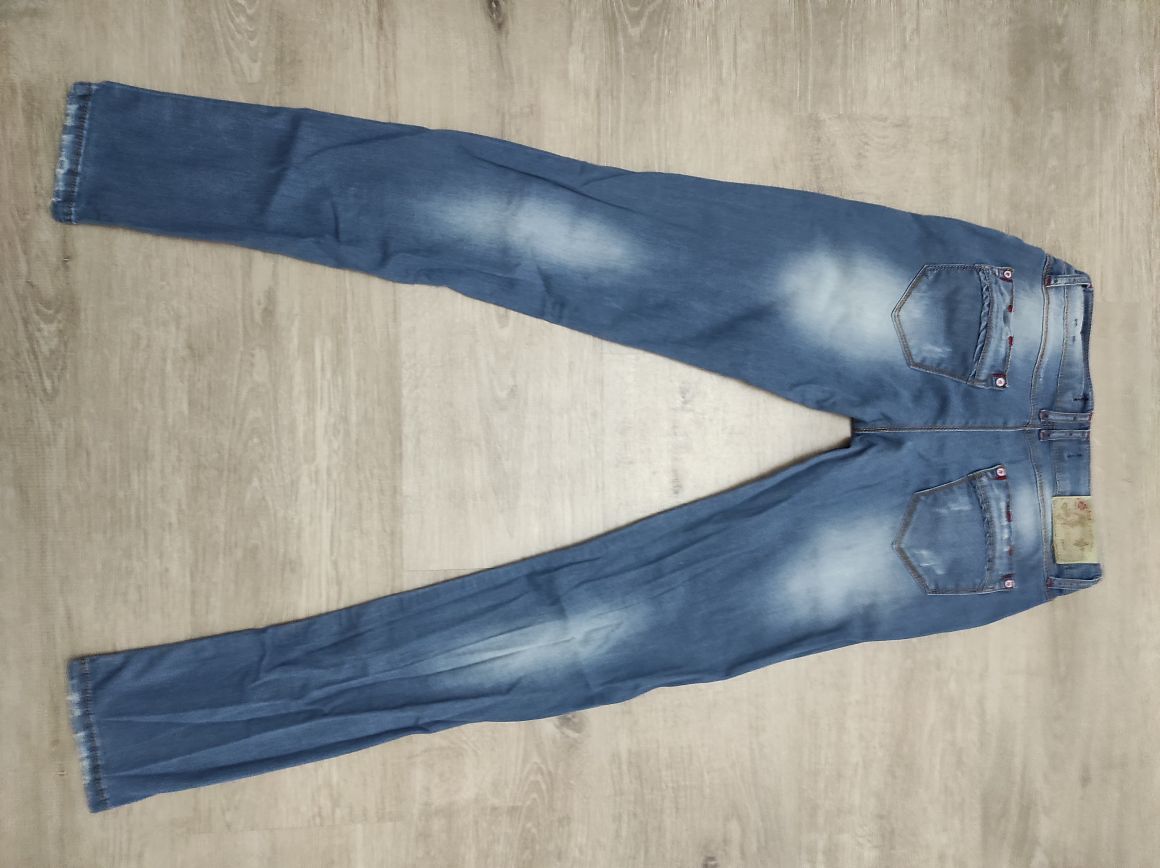 Düşük Bel Yırtıklı Kadın Jean Denim Kot