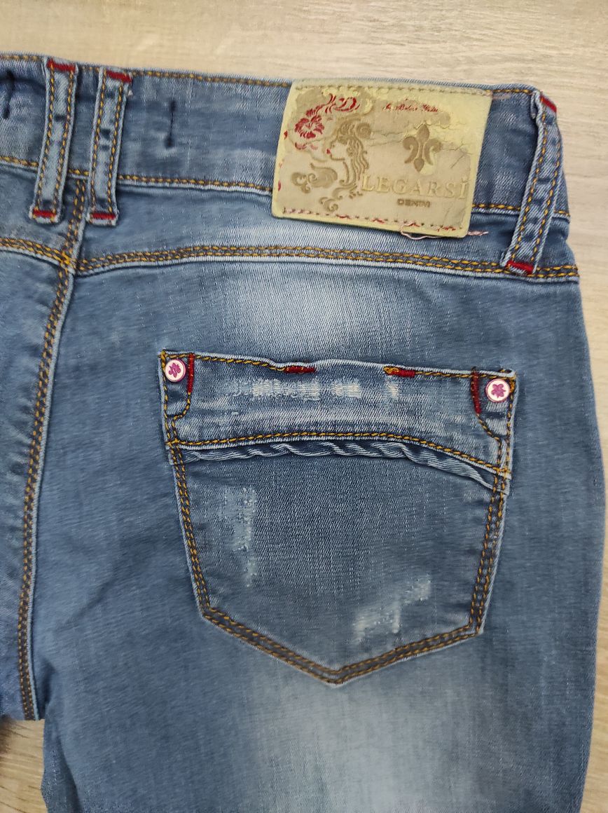 Düşük Bel Yırtıklı Kadın Jean Denim Kot