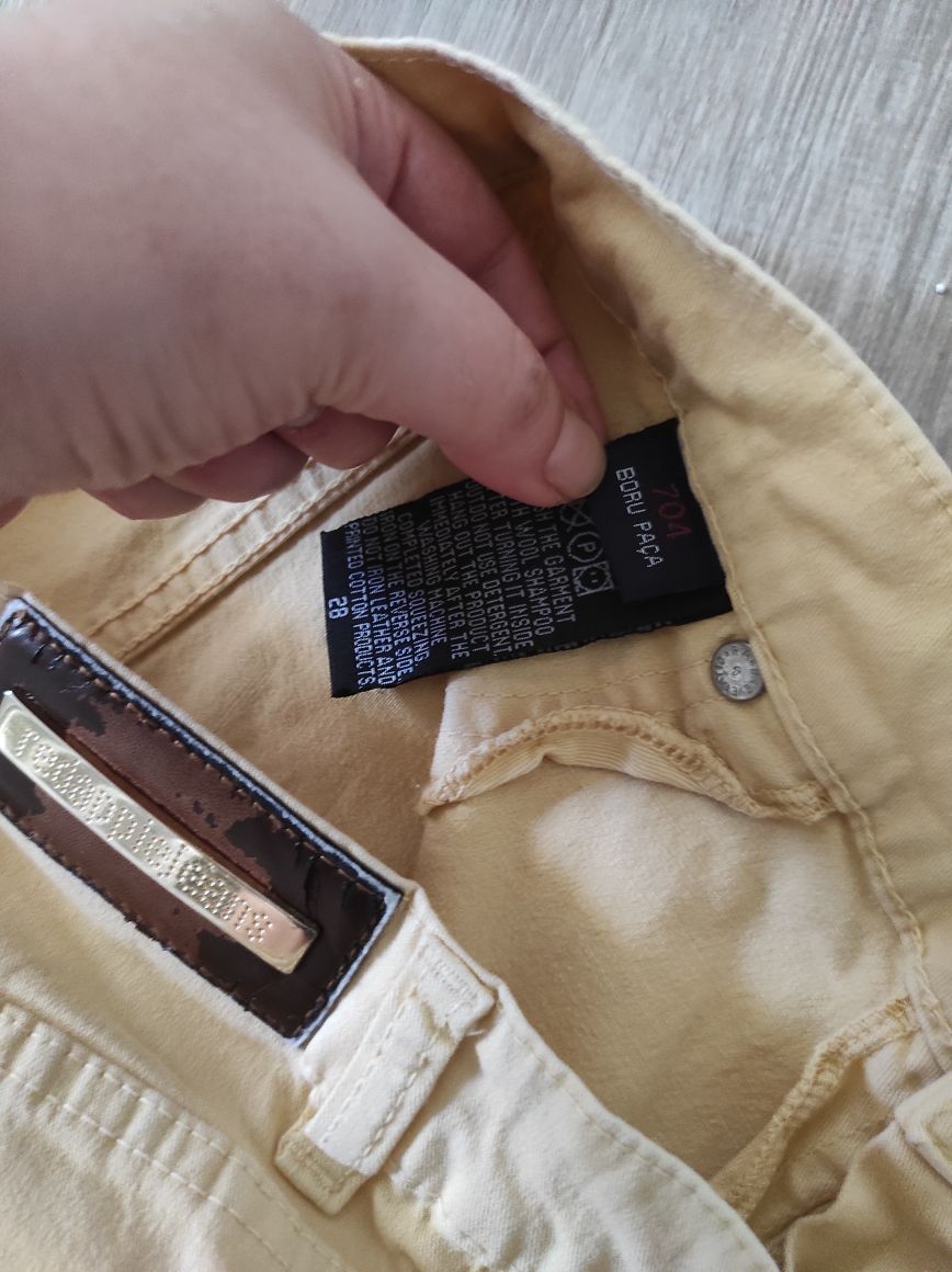 Açık Sarı Skinny Denim Kadın Pantolon