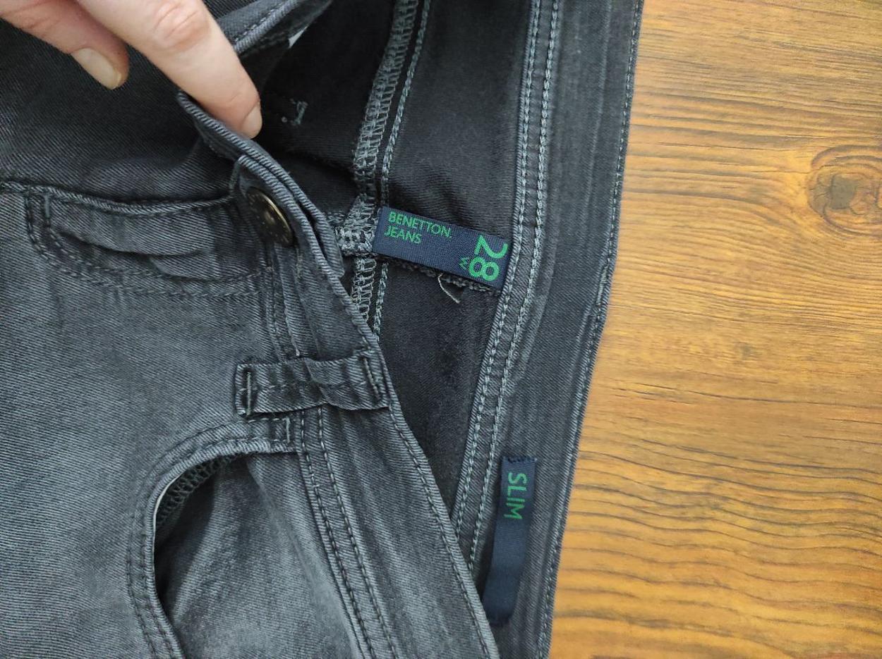 BENETTON Slim Fit Taşlamalı Kadın Jean Denim