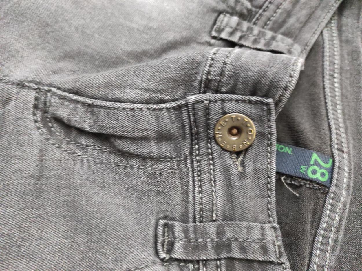 BENETTON Slim Fit Taşlamalı Kadın Jean Denim