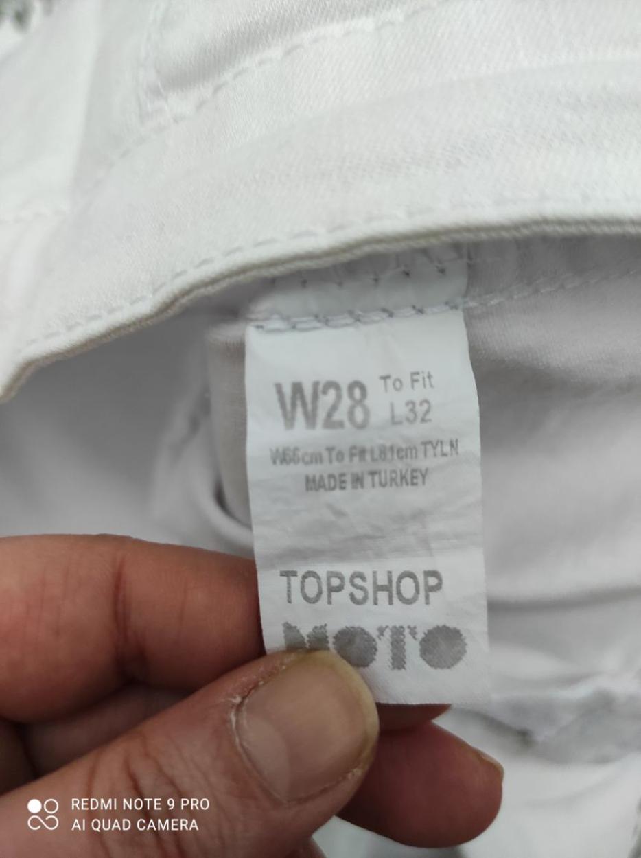 TOPSHOP Beyaz Skinny Tayt Kadın Pantolon 28