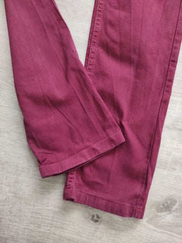 Bordo Slim Fit Erkek Pantolon İthal