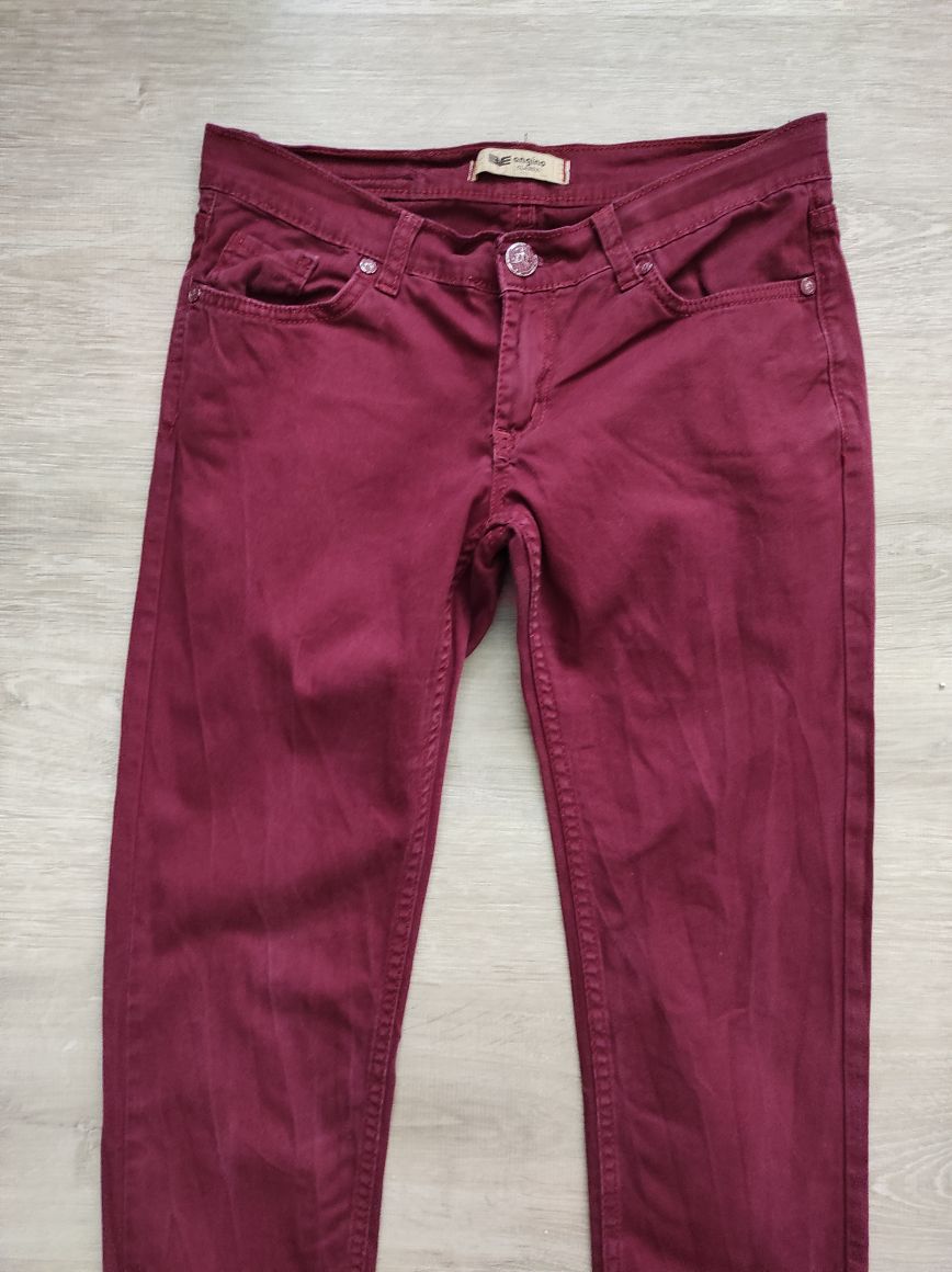 Bordo Slim Fit Erkek Pantolon İthal