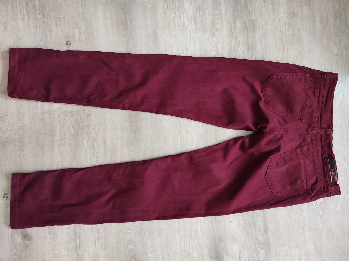 Bordo Slim Fit Erkek Pantolon İthal