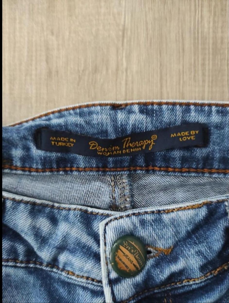 Yırtıklı Taşlanmış Kadın Jean Denim Kot