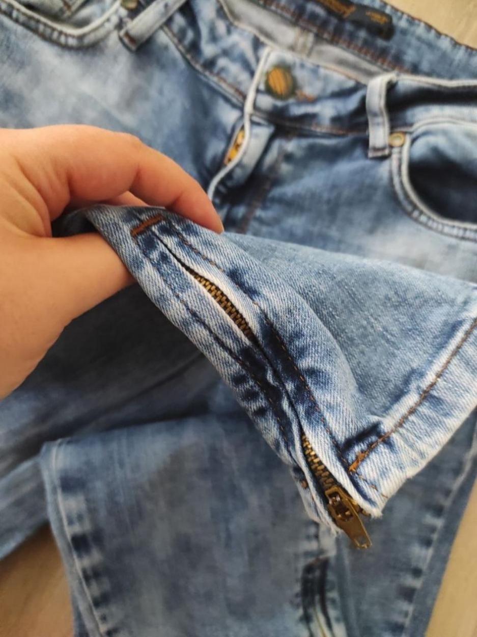 Yırtıklı Taşlanmış Kadın Jean Denim Kot