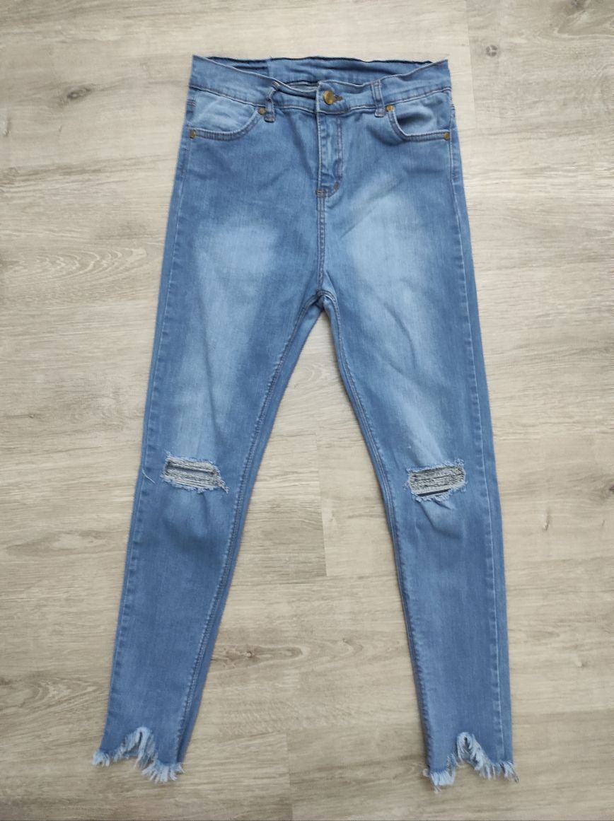 Dar Paça Yüksek Bel Kadın Jean Denim Kot