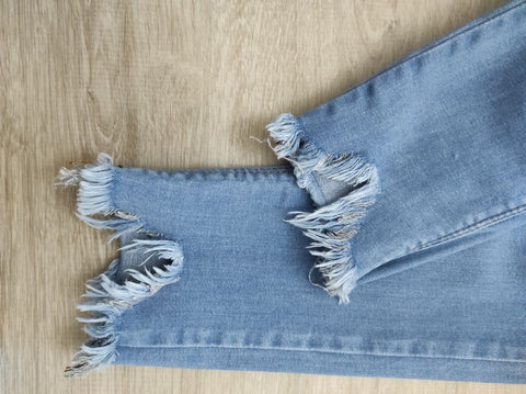 Dar Paça Yüksek Bel Kadın Jean Denim Kot