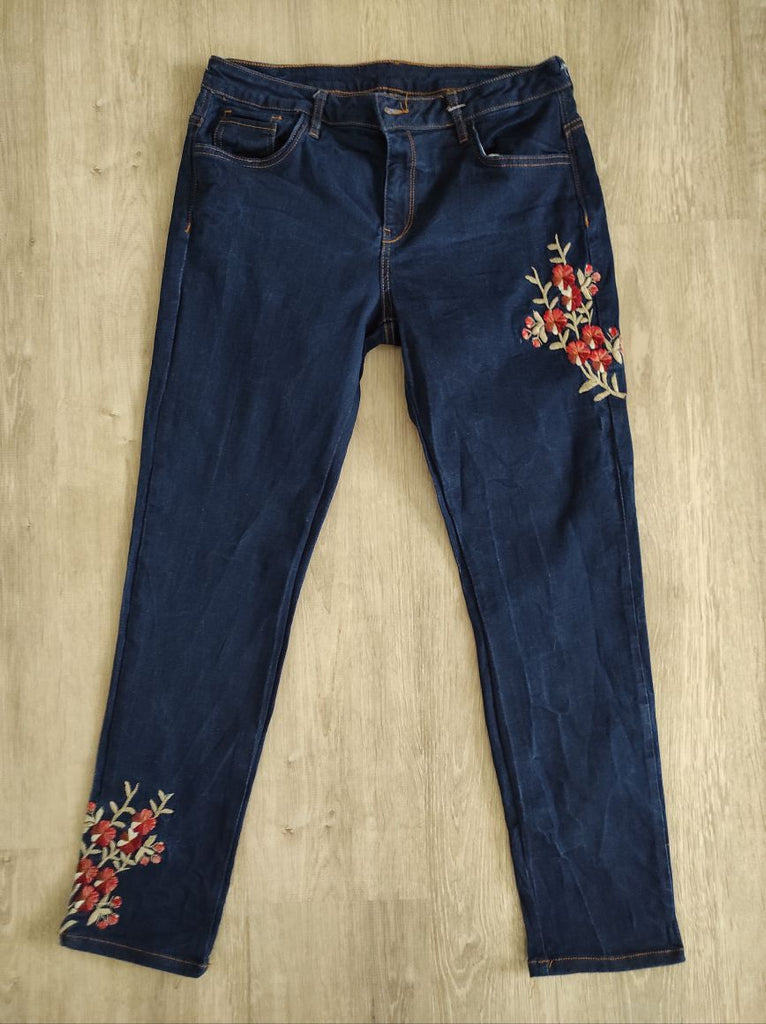 ESPRIT İşlemeli Skinny Kadın Jean Denim