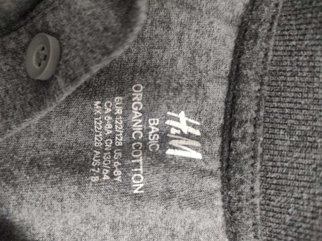 H&M Gri Polo Yaka 7 Yaş Erkek Çocuk Sweat