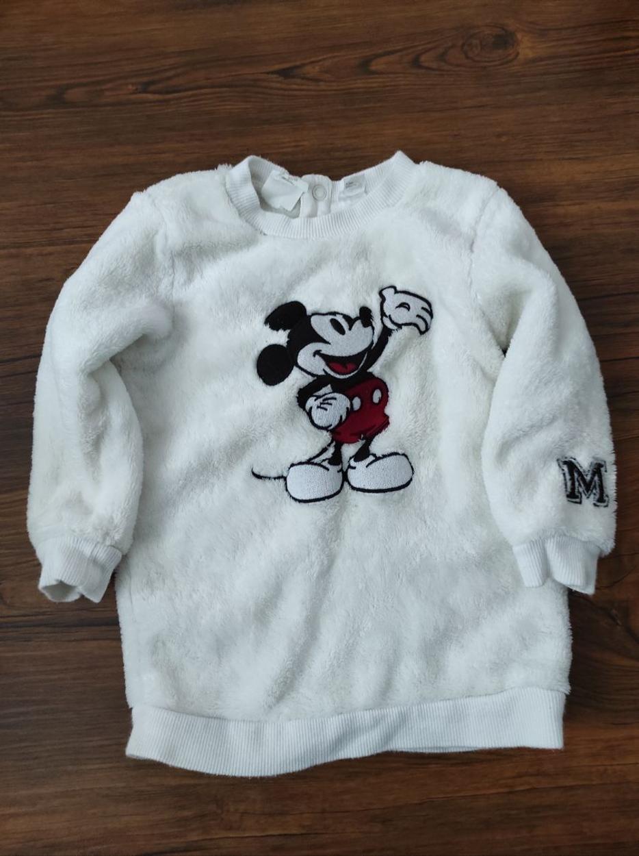 H&M Mickey Mouse 1 Yaş Bebek Peluş Sweat