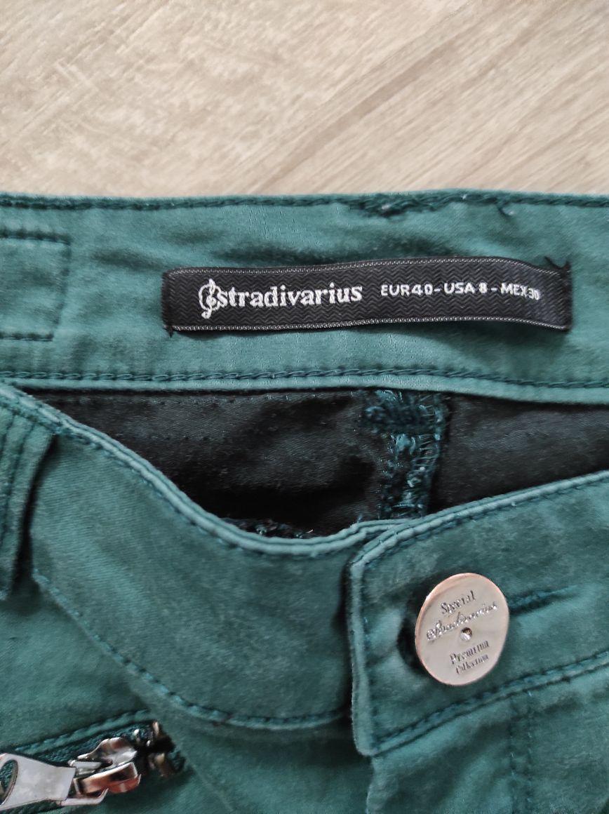 STRADIVARIUS Yeşil Skinny Kadın Pantolon