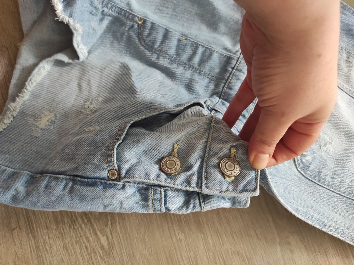 BERSHKA Süper Mini Tulum Jean Salopet