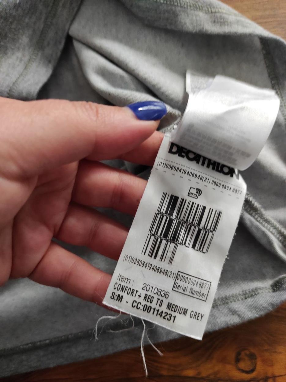 DECATHLON Basic Gri Kadın Tişört