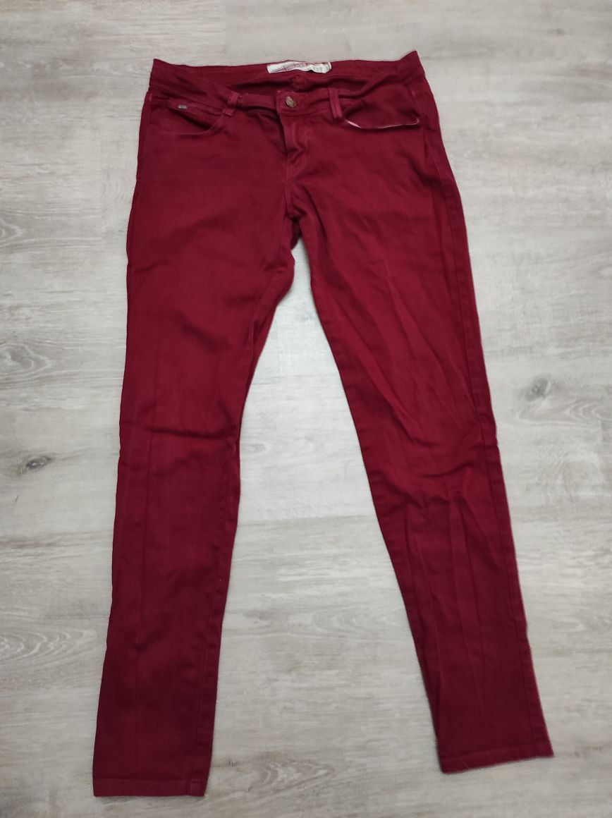 ZARA Bordo Slim Denim Kadın Pantolon