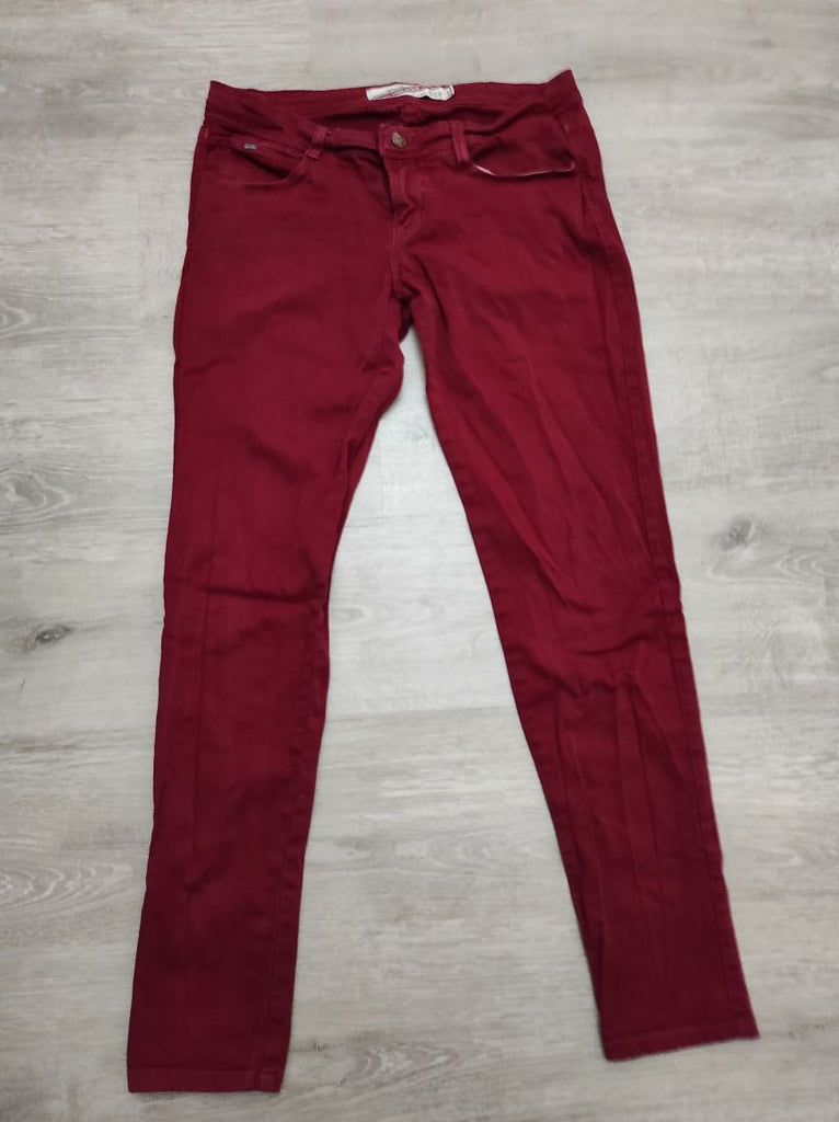 ZARA Bordo Slim Denim Kadın Pantolon