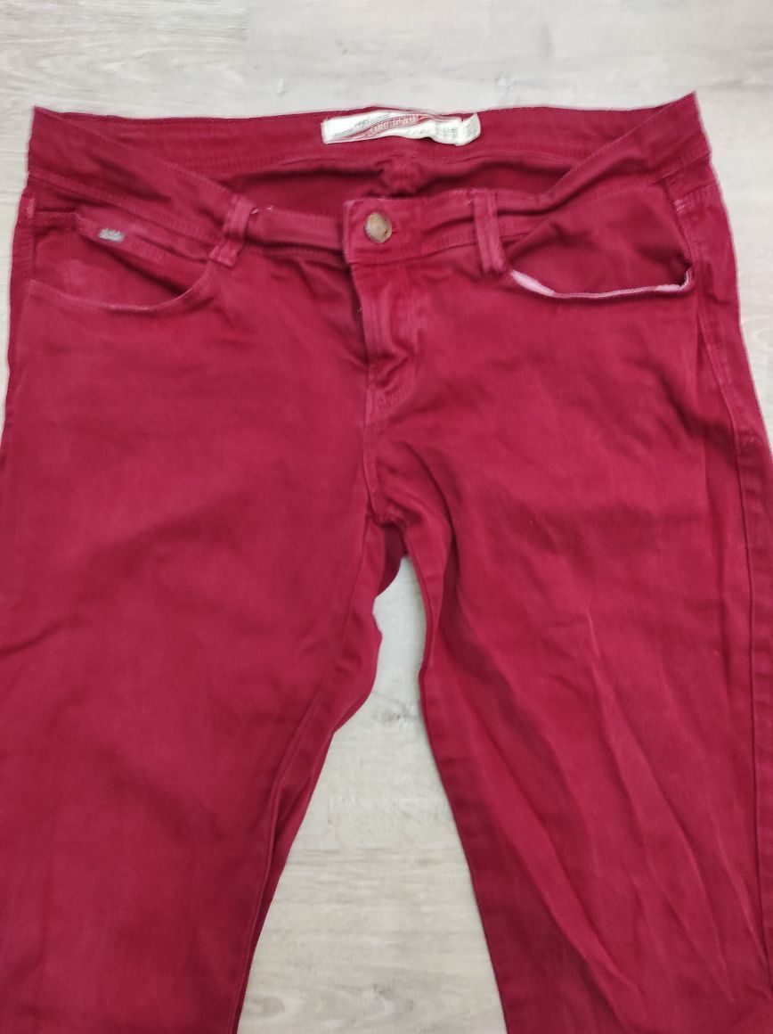 ZARA Bordo Slim Denim Kadın Pantolon