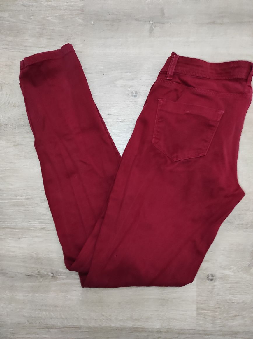 ZARA Bordo Slim Denim Kadın Pantolon