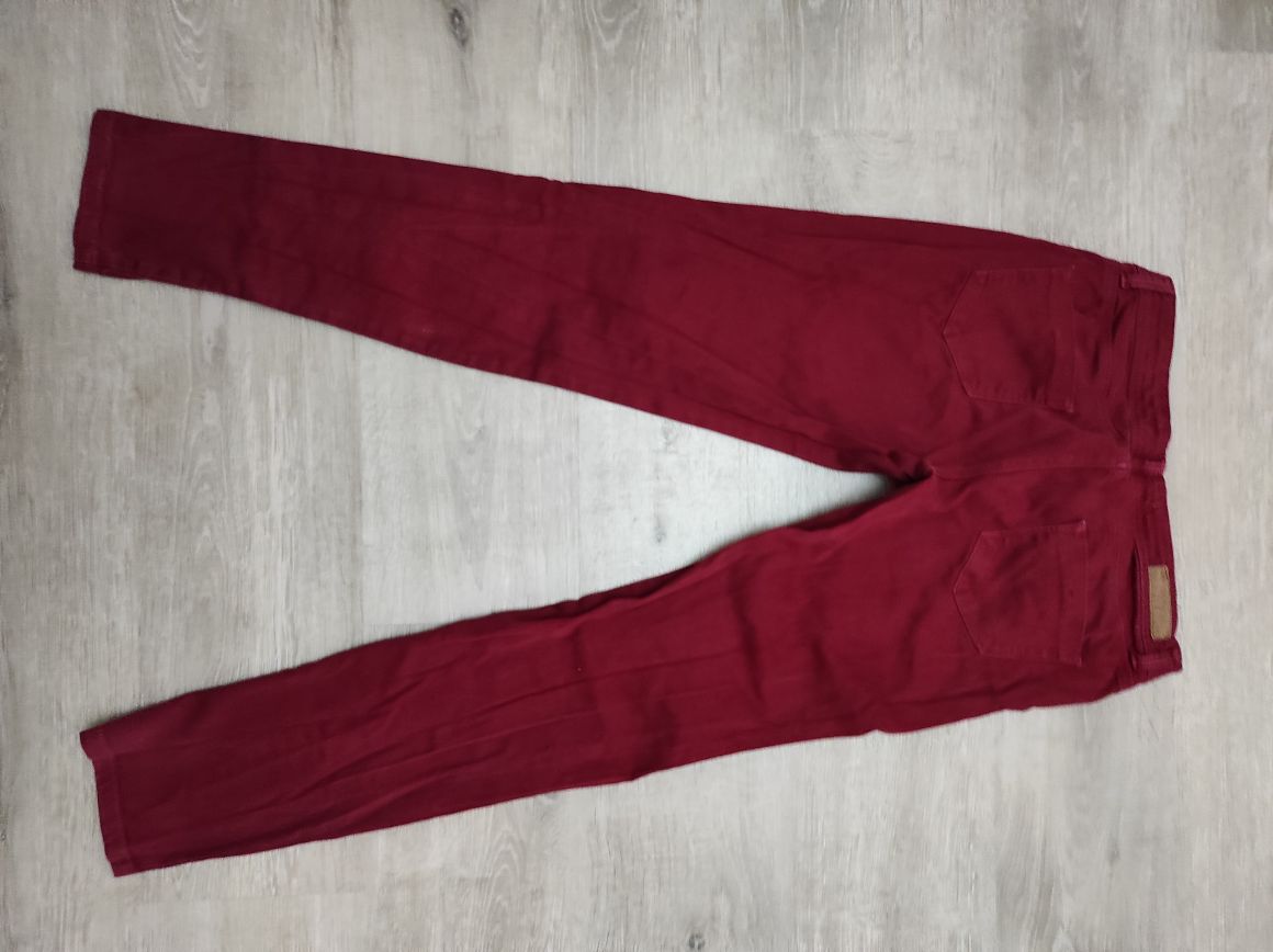 ZARA Bordo Slim Denim Kadın Pantolon