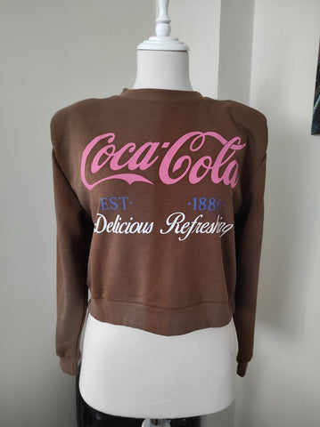 Coca Cola Oversize Croptop Kadın Sweat