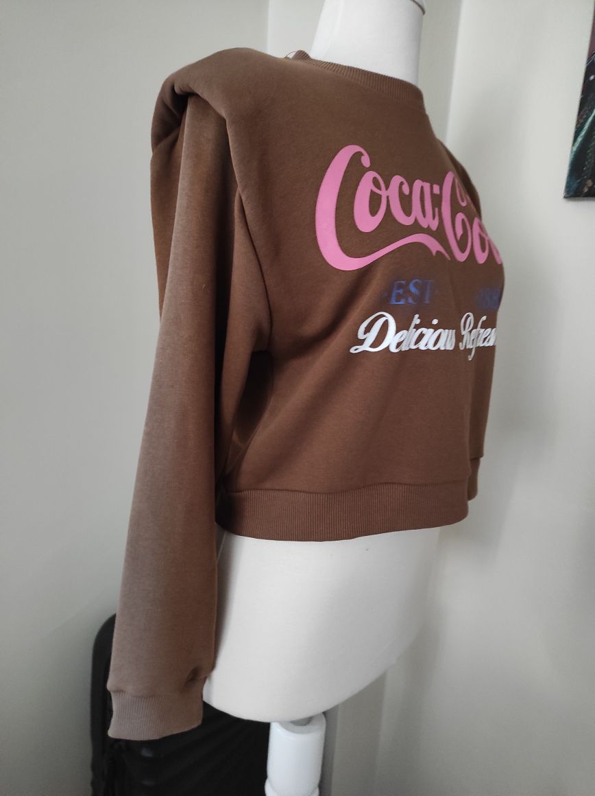 Coca Cola Oversize Croptop Kadın Sweat