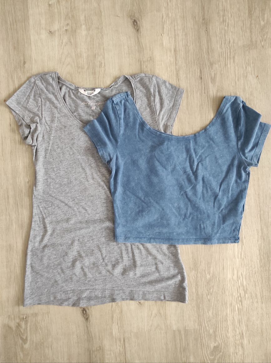 H&M Croptop 2 Adet Kadın Tişört Bluz