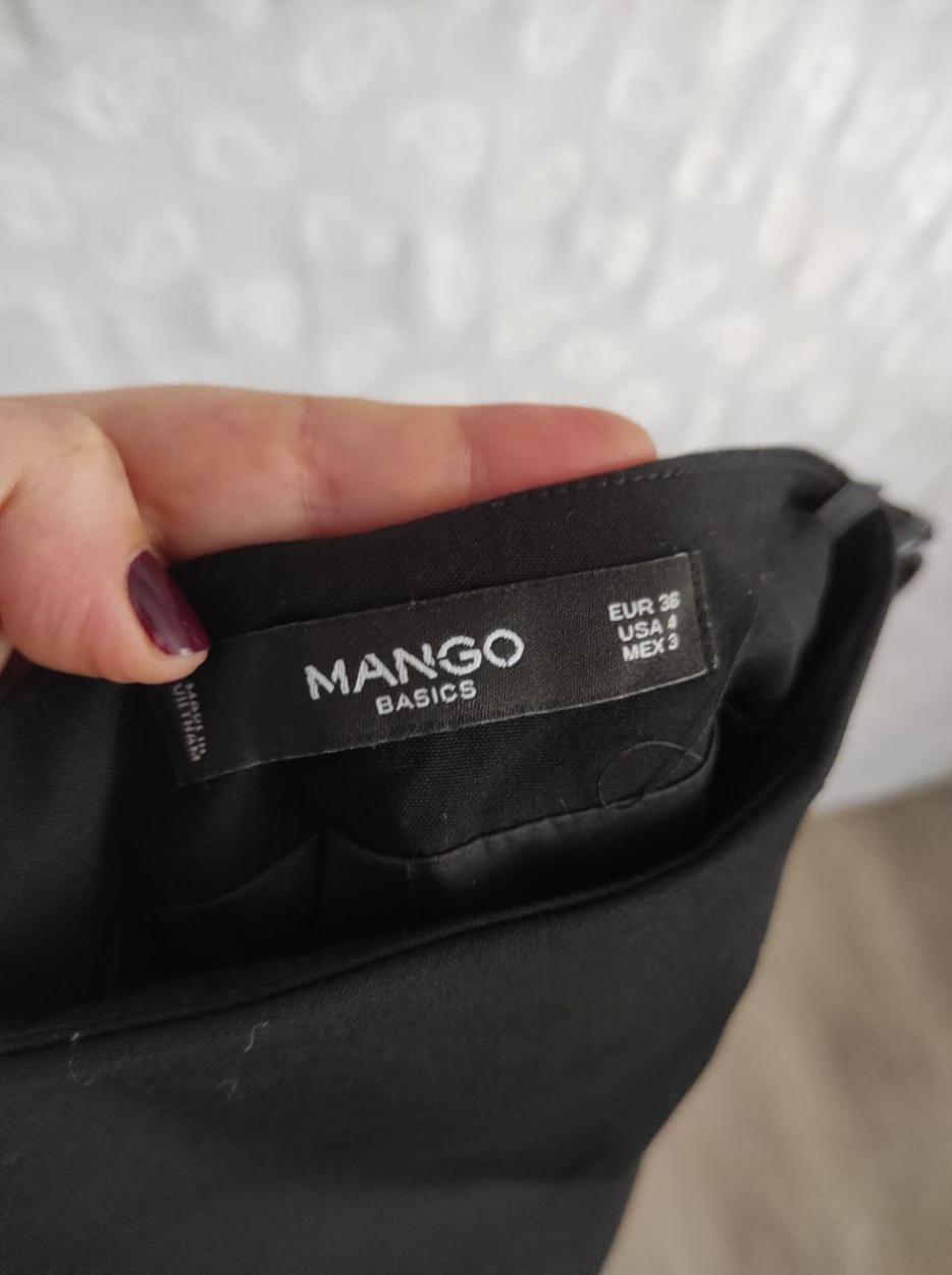 MANGO Basic Siyah Mini Etek