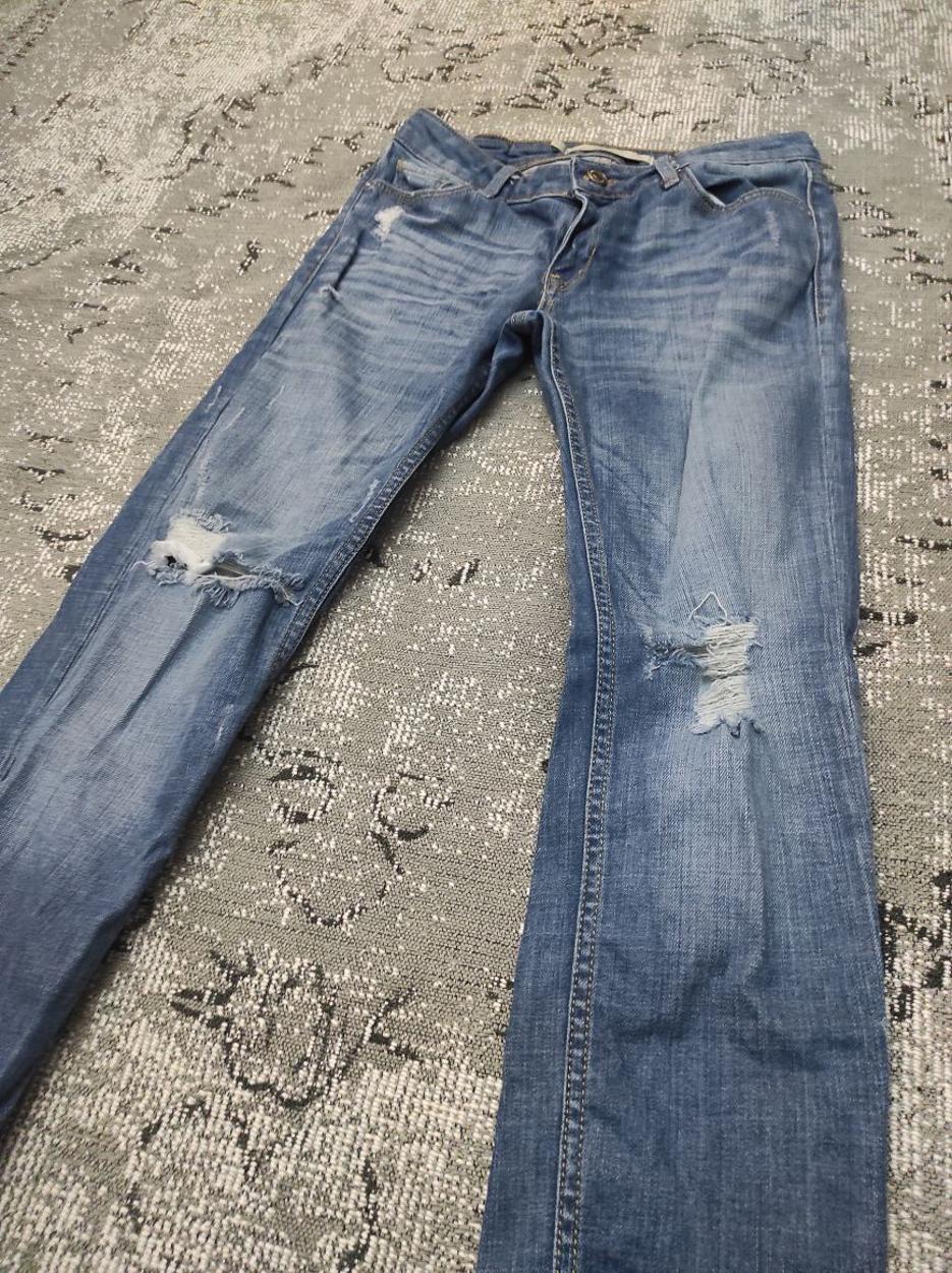 ZARA Slim Yırtıklı Kadın Jean Denim Kot