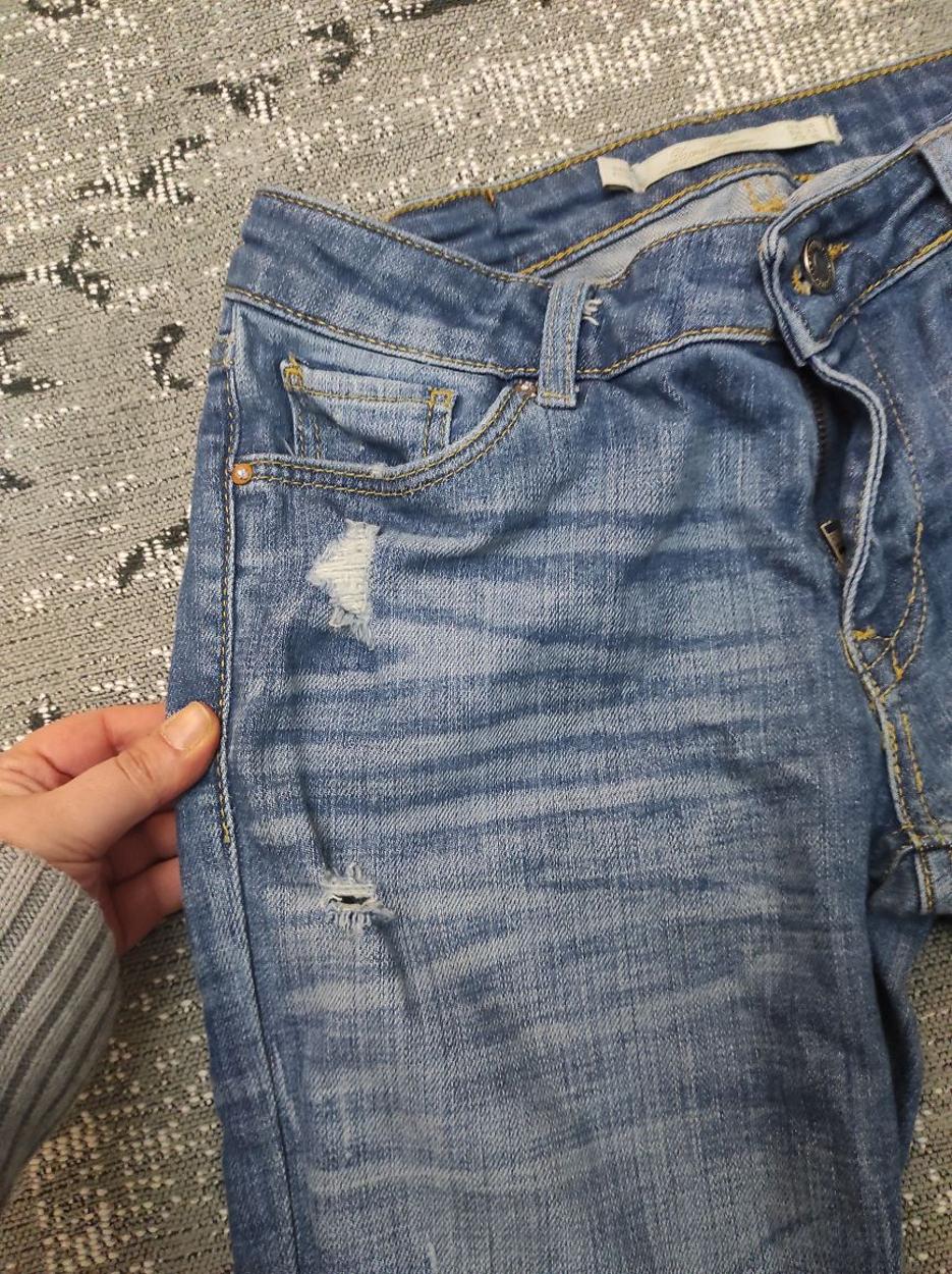 ZARA Slim Yırtıklı Kadın Jean Denim Kot