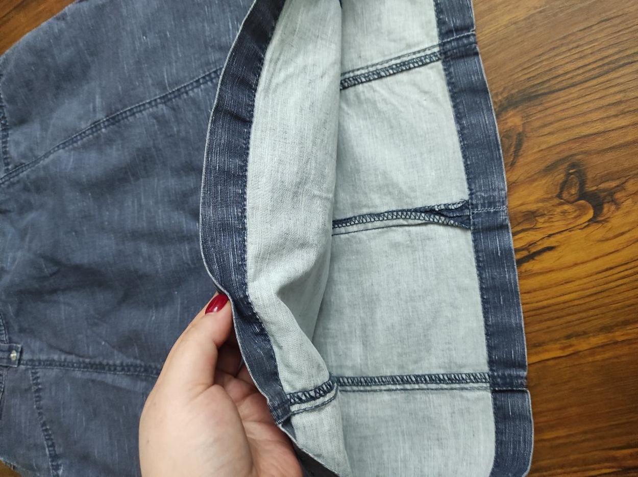 Cepli Günlük Midi Denim Jean Kot Etek