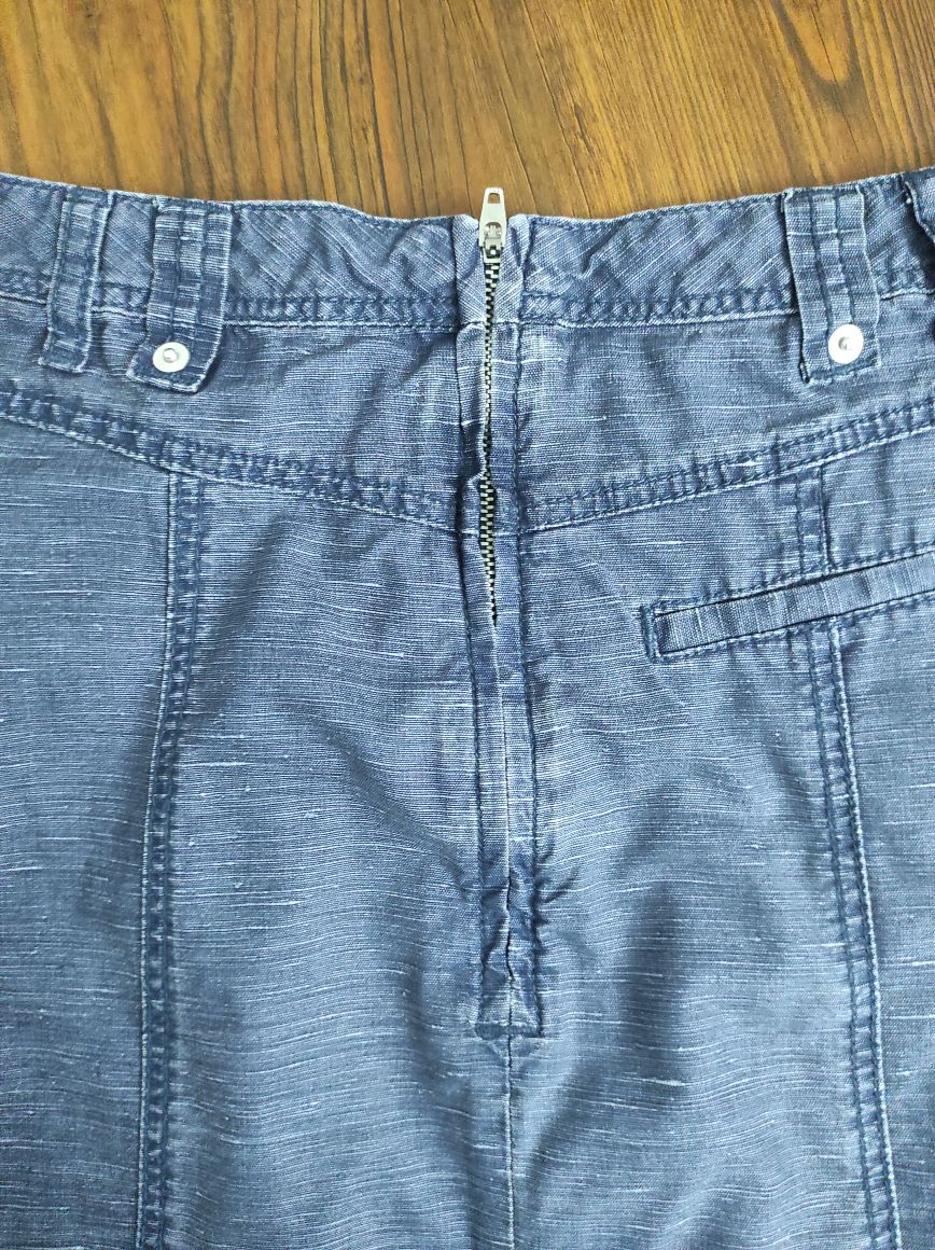 Cepli Günlük Midi Denim Jean Kot Etek