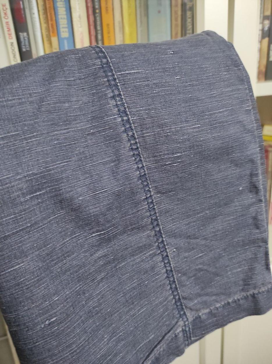 Cepli Günlük Midi Denim Jean Kot Etek