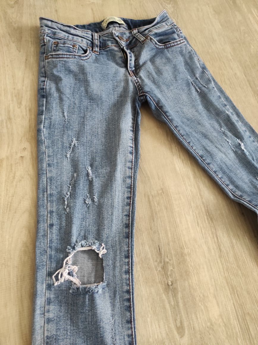 Yırtıklı Skinny Jean Denim Kot Pantolon