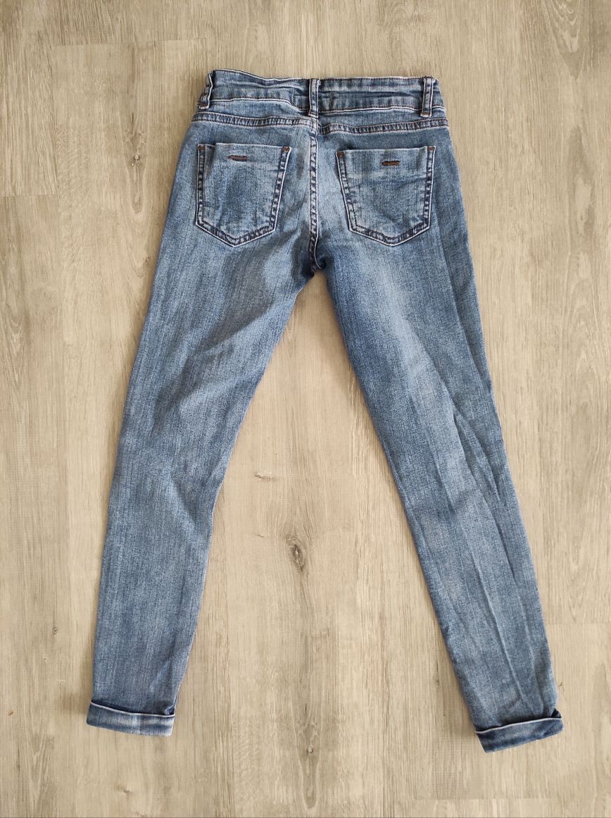 Yırtıklı Skinny Jean Denim Kot Pantolon