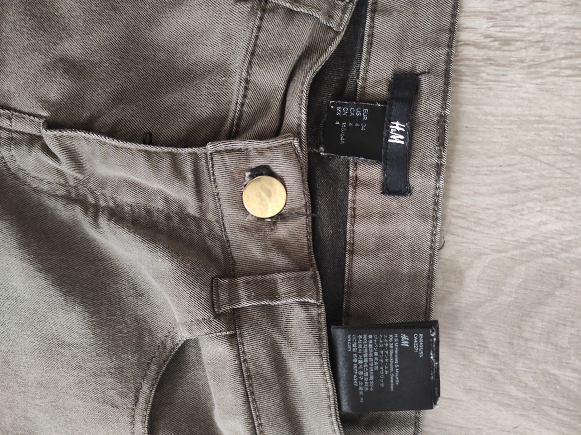 H&M Haki Skinny Kadın Denim Pantolon