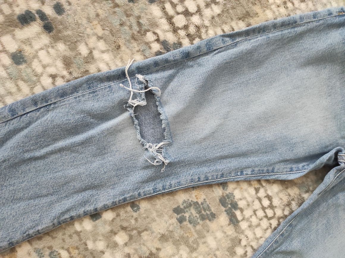 ZARA Kadın Mom Yırtıklı Jean Pantolon Kot