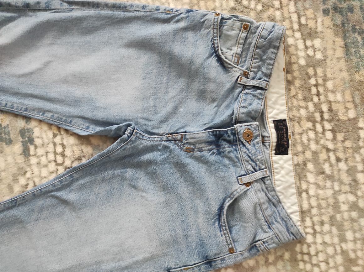 ZARA Kadın Mom Yırtıklı Jean Pantolon Kot