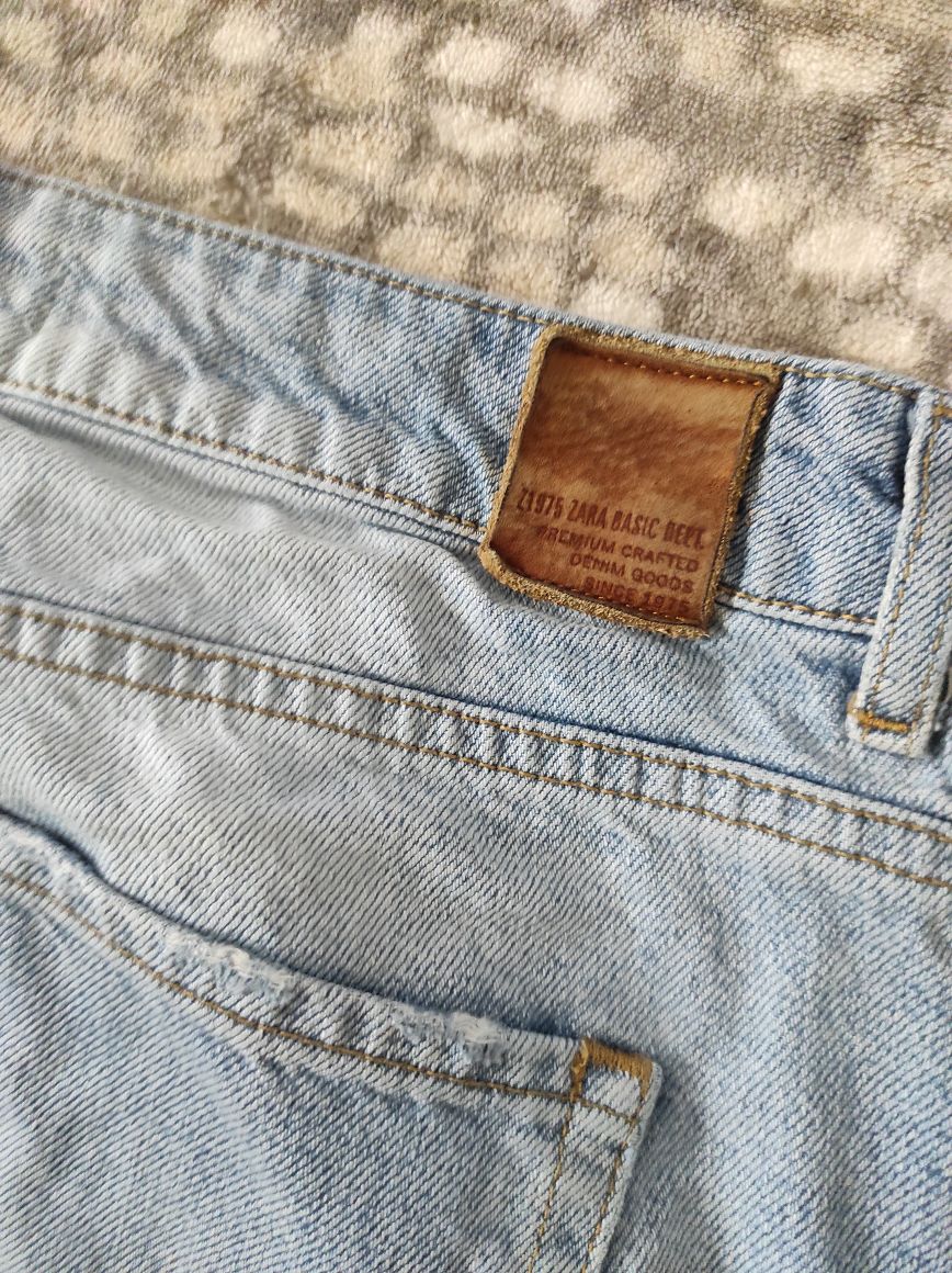 ZARA Kadın Mom Yırtıklı Jean Pantolon Kot